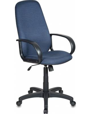 Кресло бюрократ СН-808 (Черное-синее)