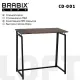 Стол на металлокаркасе BRABIX LOFT CD-001, 800х440х740 мм, складной, цвет морёный дуб, 641209 главное фото в маленьком размере
