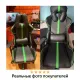 Игровое кресло  "GT Carbon GM-120", две подушки, экокожа, черное/зеленое, 531929. Фото товара с разных ракурсов.
