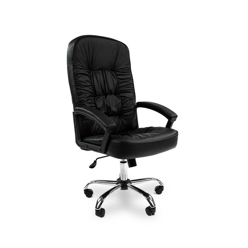 Кресло Chairman 418 (черная экокожа) главное фото