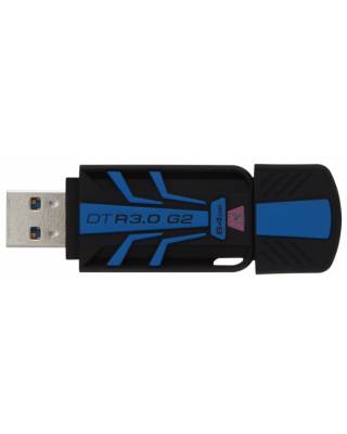 Флеш Диск Kingston 64Gb DataTraveler DTR30G2/64GB USB3.0 черный/синий